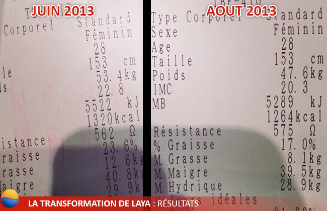 Transformation de Laya : Résultats