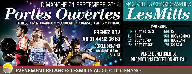 Evènement Relances LesMills au Cercle Ornano