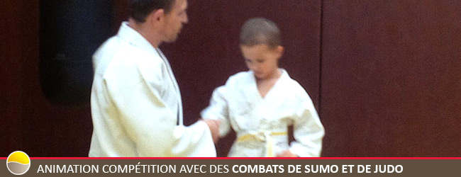 Animation compétition avec des combats de sumo et de judo dans le 13e