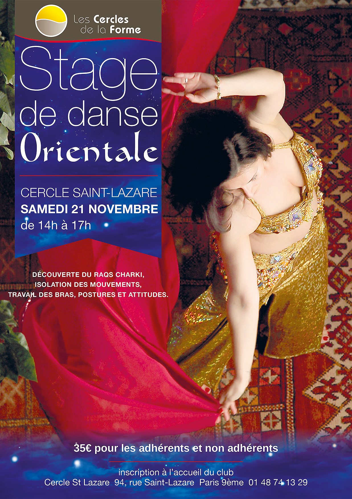 Stage de danse Orientale aux Cercles de la Forme