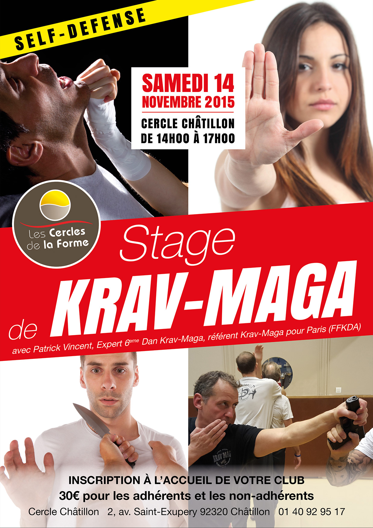 Programme Stage de Krav-Maga au Cercle Châtillon
