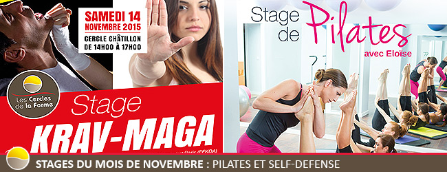Stage novembre 2015 : Pilates et Krav-Maga
