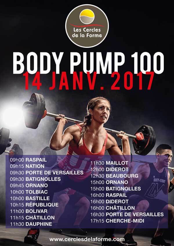 Body Pump 100 Planning Cercles de la forme