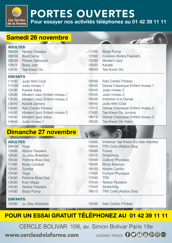 Planning Portes Ouvertes Bolivar