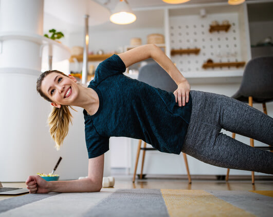 gainage latéral abdos fessiers