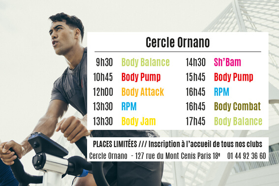 Les mills : Planning Paris 18